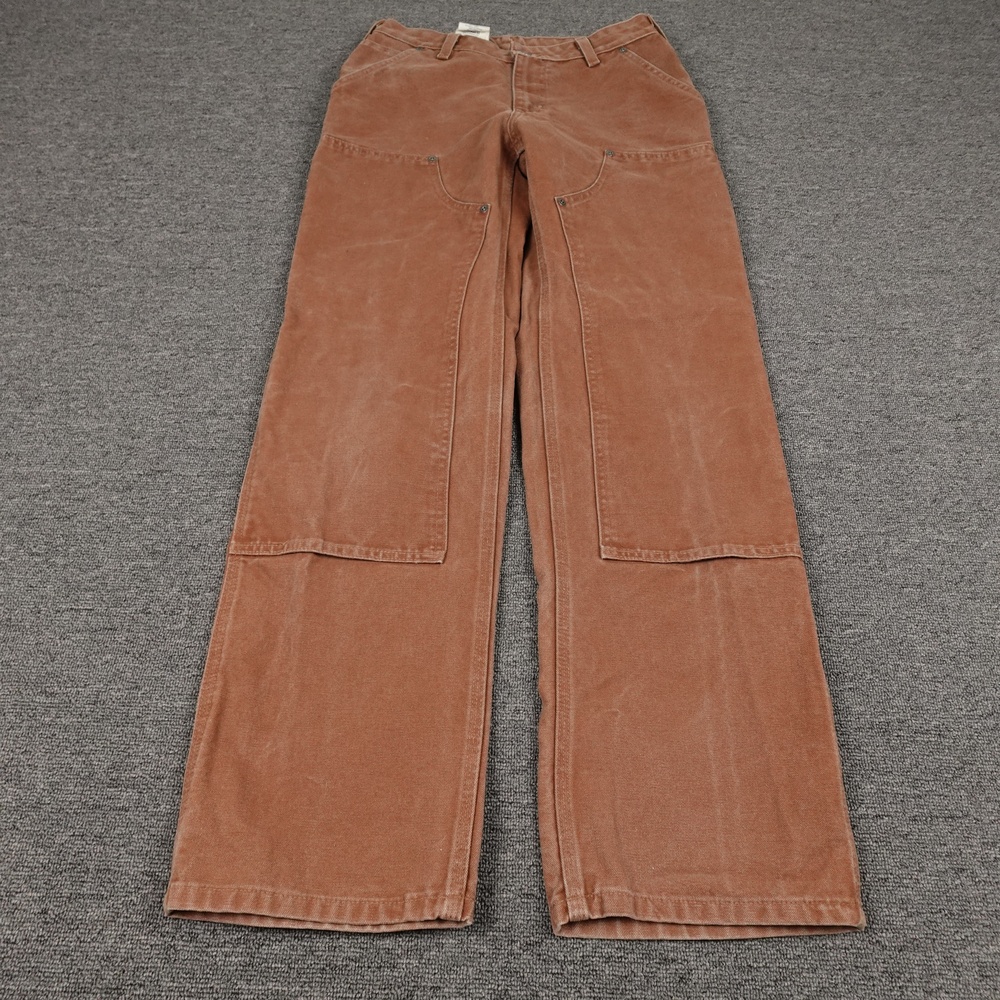 Vintage Carhartt Double Knee Carpenter Pants Womens 4 Brown Canvas Workwear Y2K